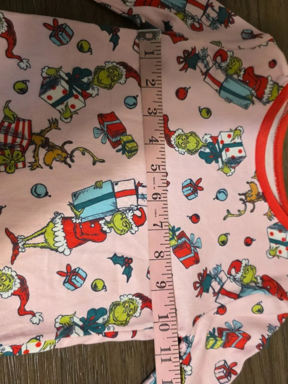 Grinch Girls Christmas Pajama Set NWT Size 6 3 Piece Holiday Pjs